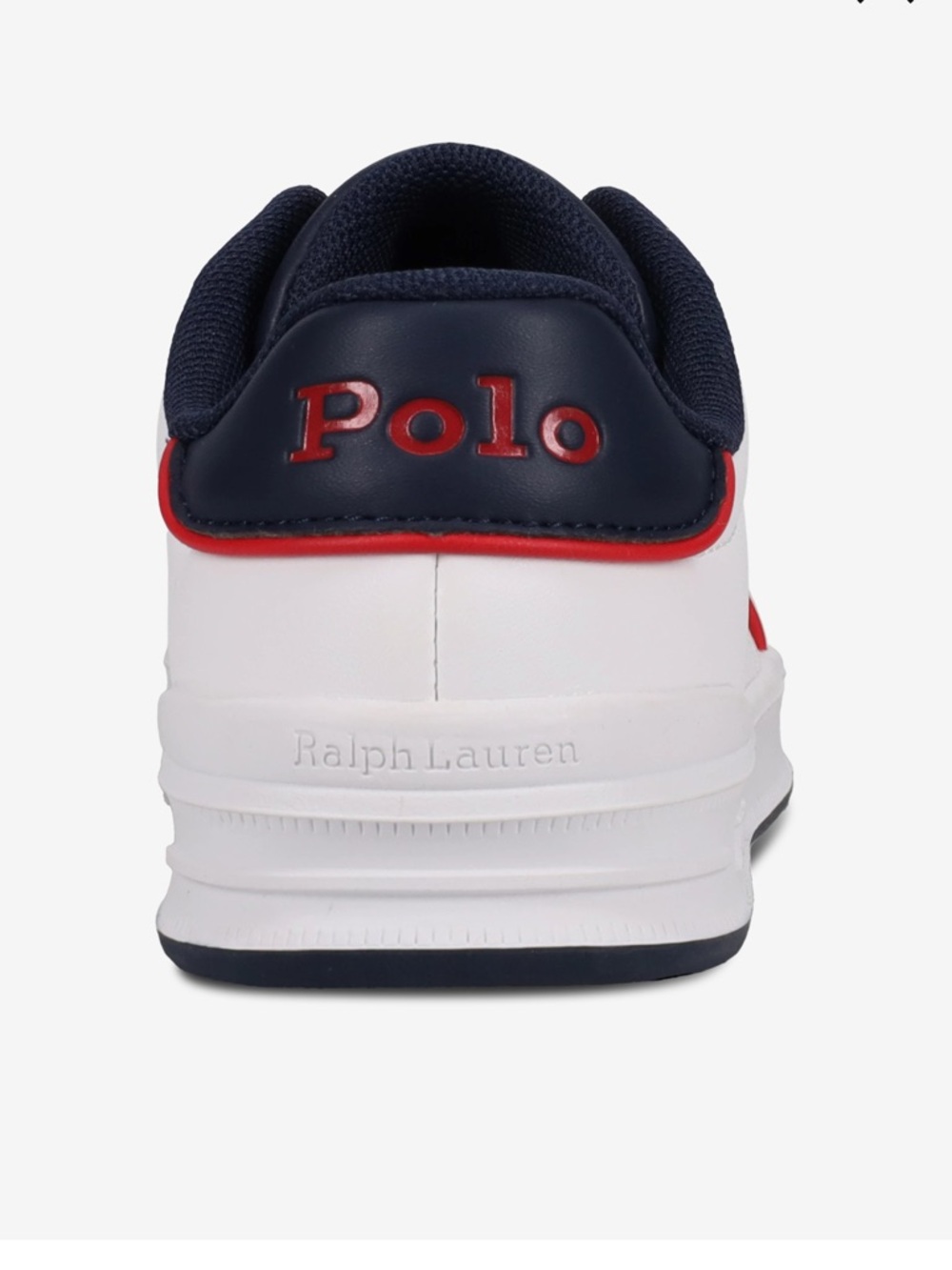 Polo Ralph Lauren Girls’ White/Navy Sneakers Heritage Court III—2 - Picture 9 of 13